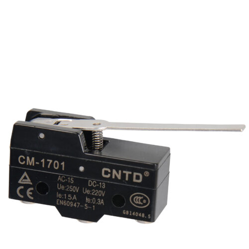 Alternative view of CM 1701 /  Micro switch  fim de curso acioamento tipo haste longa metal 15A/250V