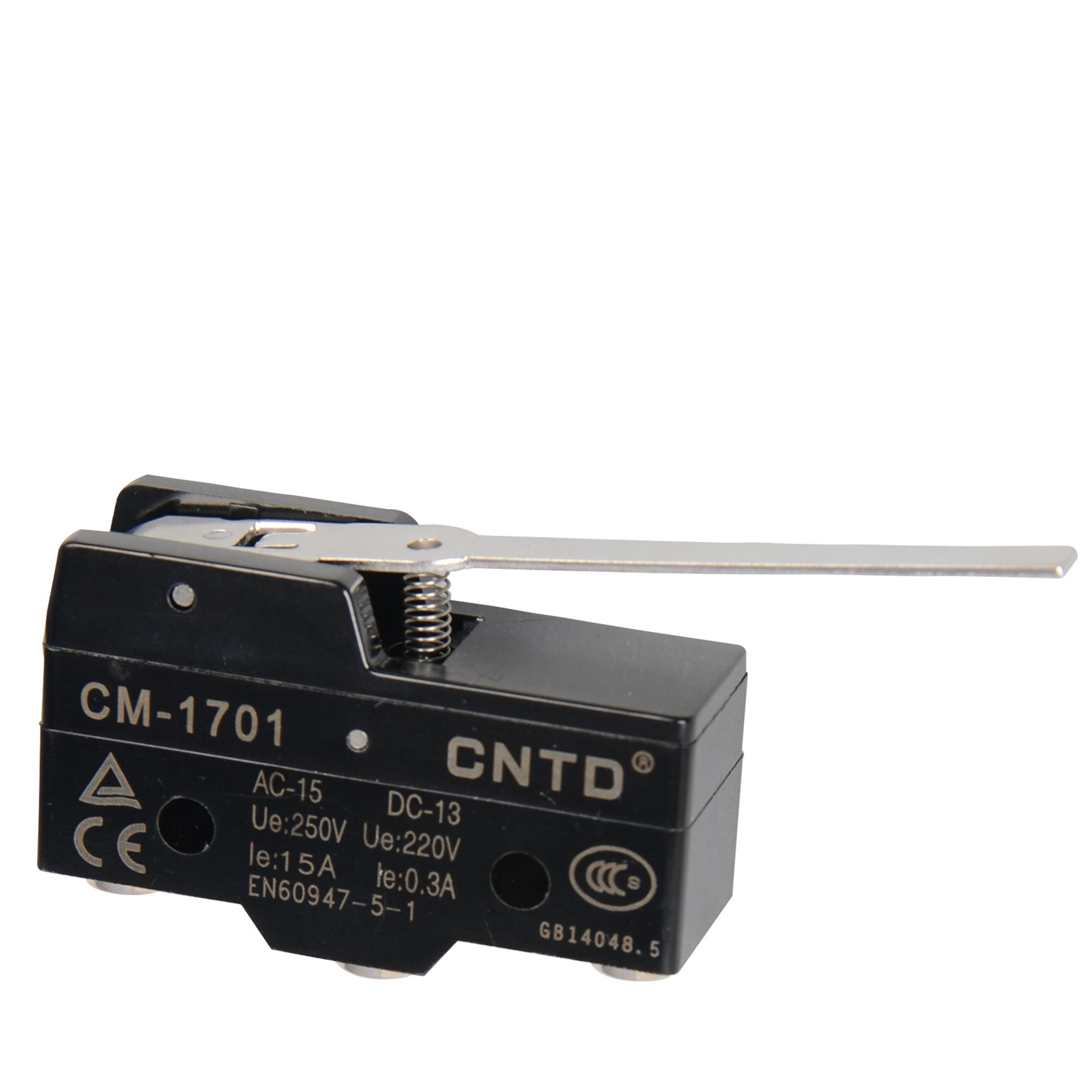 CM 1701 / Micro switch fim de curso acioamento tipo haste longa metal 15A/250V - Imagem 2