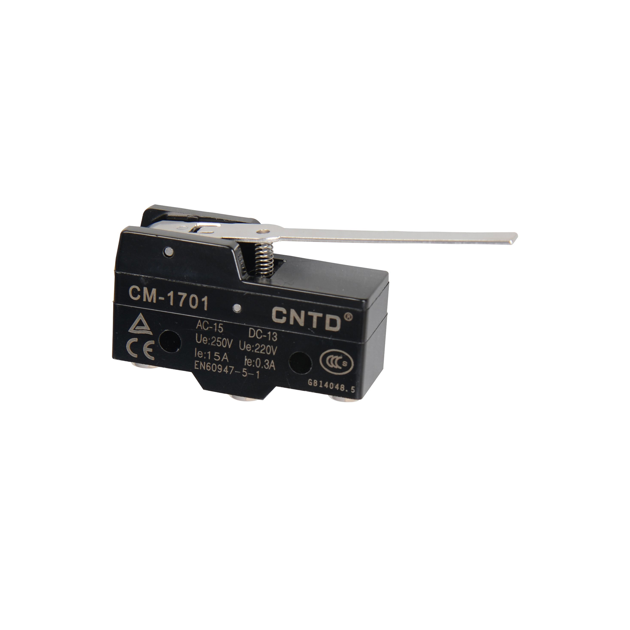 CM 1701 / Micro switch fim de curso acioamento tipo haste longa metal 15A/250V