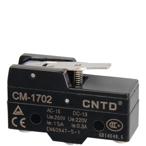 Alternative view of CM 1702 / Micro switch  fim de curso acionamento tipo haste curta metal  15A/250V