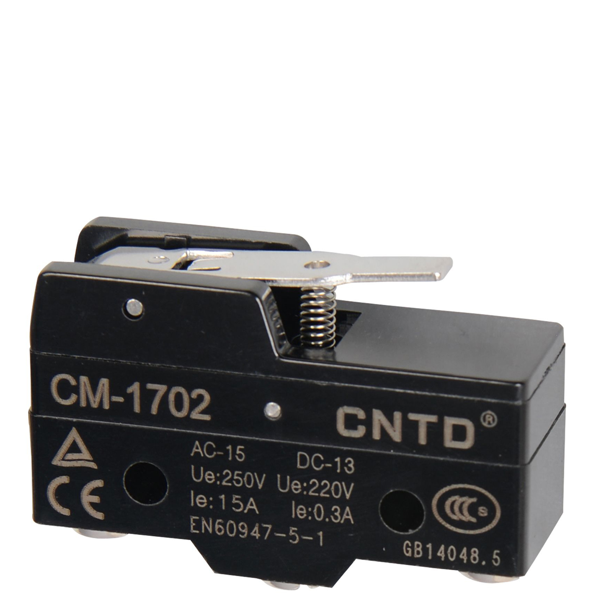 CM 1702 / Micro switch fim de curso acionamento tipo haste curta metal 15A/250V - Imagem 2