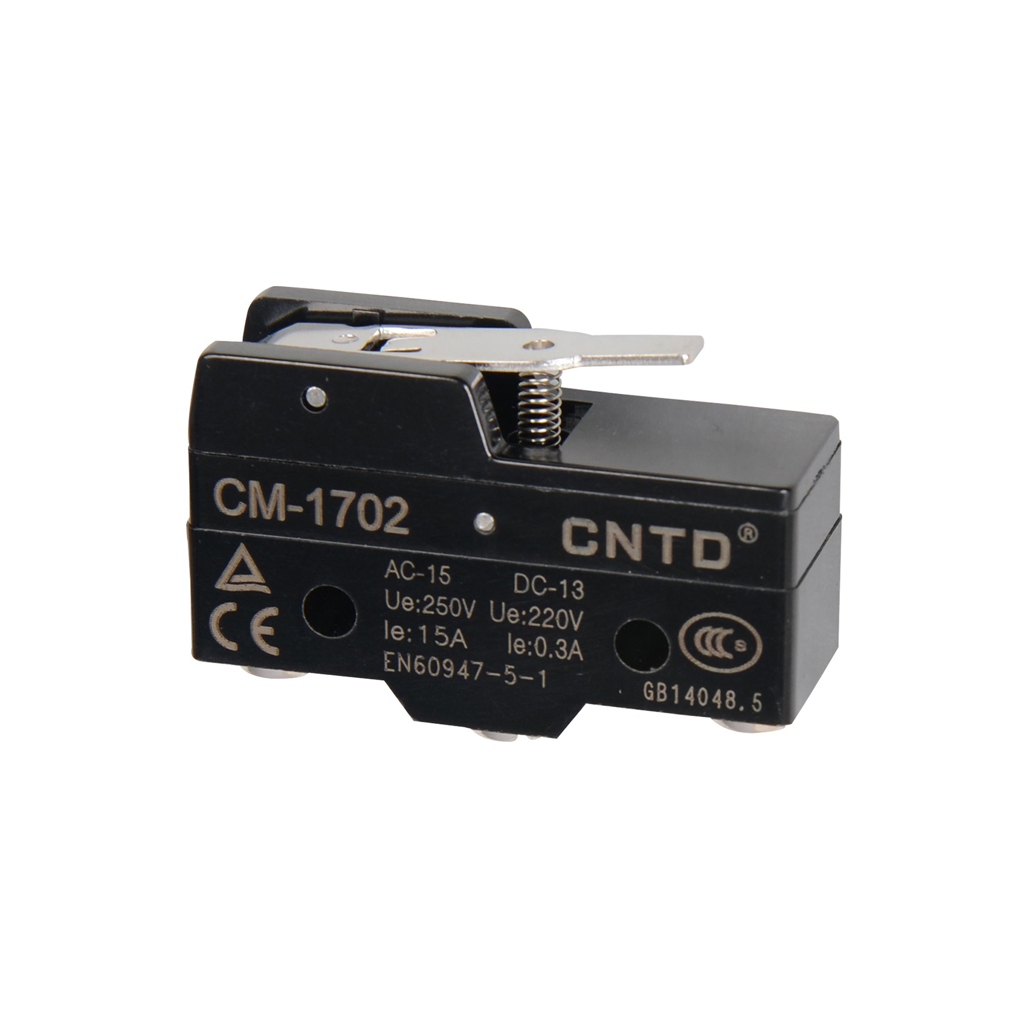 CM 1702 / Micro switch fim de curso acionamento tipo haste curta metal 15A/250V