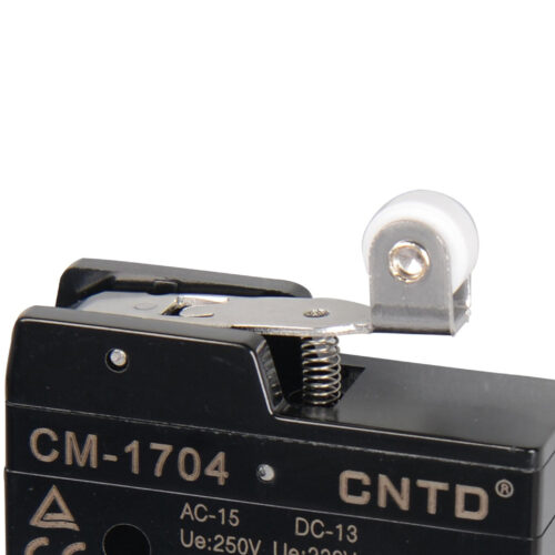 Alternative view of CM 1704 / Micro switch  fim de curso acionamento tipo pino haste curta com roldana  15A/250V