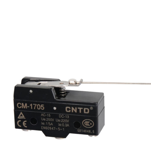 Alternative view of CM 1705 / Micro switch  fim de curso acionamento tipo pino haste longa tipo arame 15A/250V