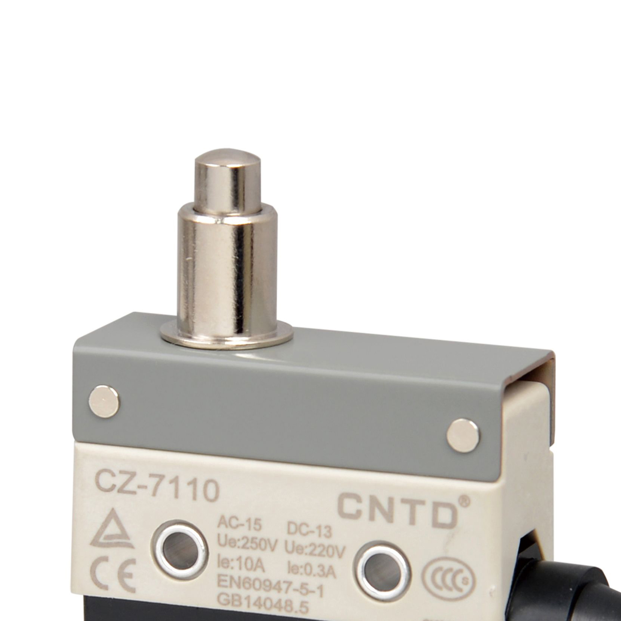 CZ 7110 / Micro switch fim de curso acionamento tipo pino 1NA/1NF 10A/250V IP40 - Imagem 2