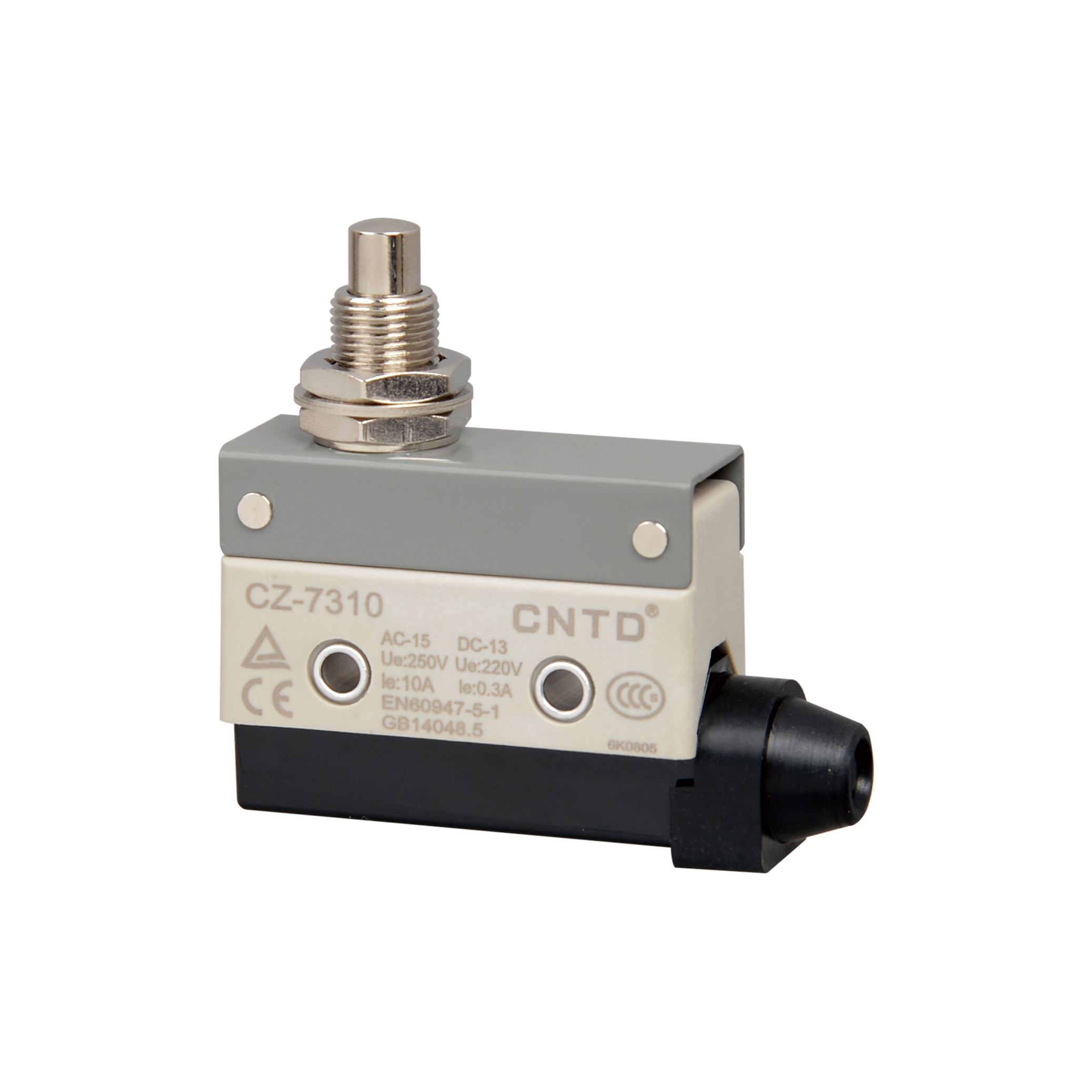 CZ 7310 / Micro switch fim de curso acionamento tipo pino com rosca 1NA/1NF 10A/250V IP40