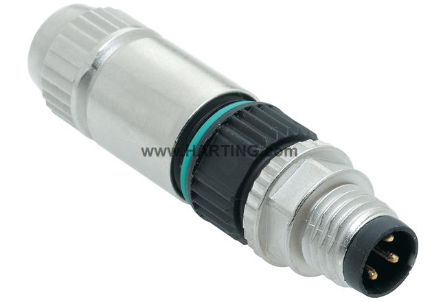 CONECTOR M8 MACHO 3 POLOS 0.14 - 0.34MM
