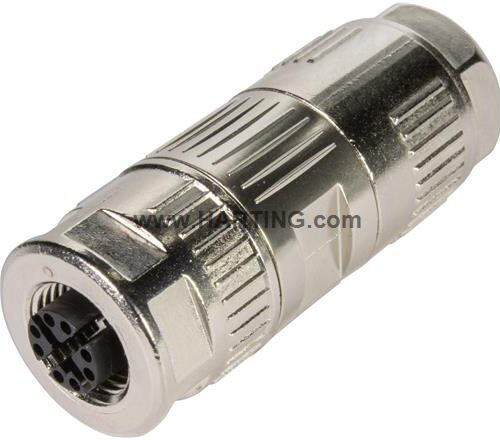 CONECTOR M12 FEMEA 8P COD.X IDC MET  0.9 - 1.6MM