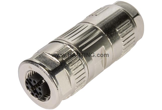 CONECTOR M12 FEMEA 8P COD.X IDC MET 0.9 - 1.6MM
