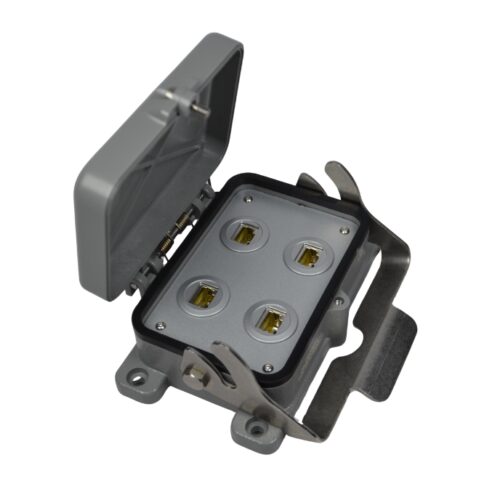 TOMADA COM 4XRJ45 (BASE PAINEL 48B)