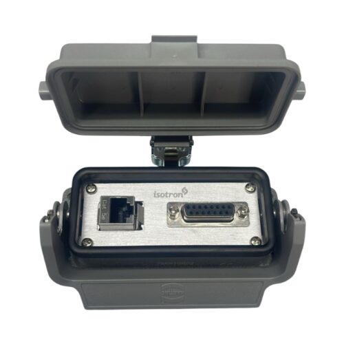 TOMADA COM 1XRJ45 + DB15 FEMEA 2 FILEIRAS C/ TAMPA 16