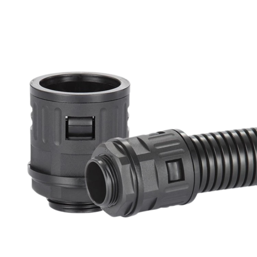 CONEXAO ENGATE RAPIDO PRETA / IP66 / AD54.5 / M50 C/ CONTRA PORCA