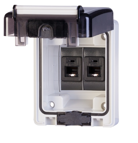 570.6481.60B / TOMADA EMBUTIR 2XRJ45 70X87 TAMPA IP66 SCAME